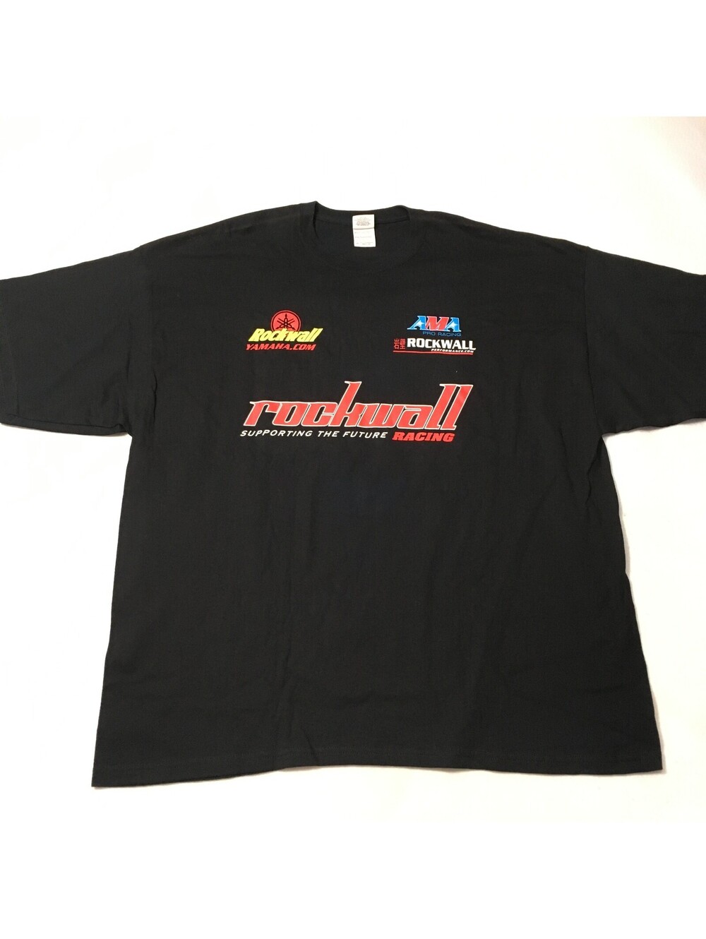 Yamaha ROCKWALL RACING DOUBLE SIDED Logo Black  T Shirt 3XL